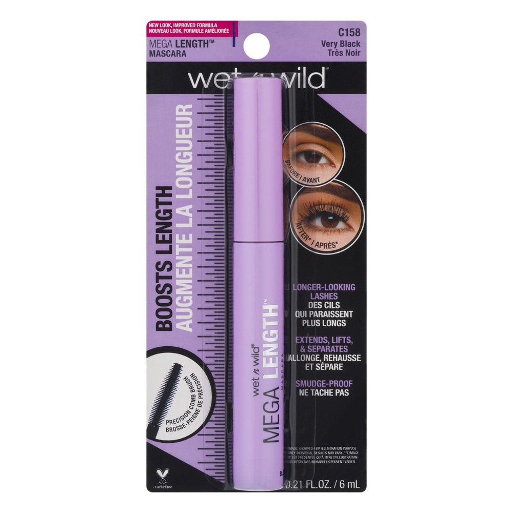 2 Wet n Wild Mega Length Mascara, Very Black,